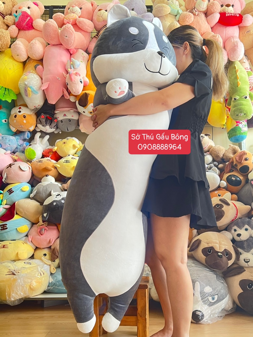 Gối Ôm Chó Husky Ngầu