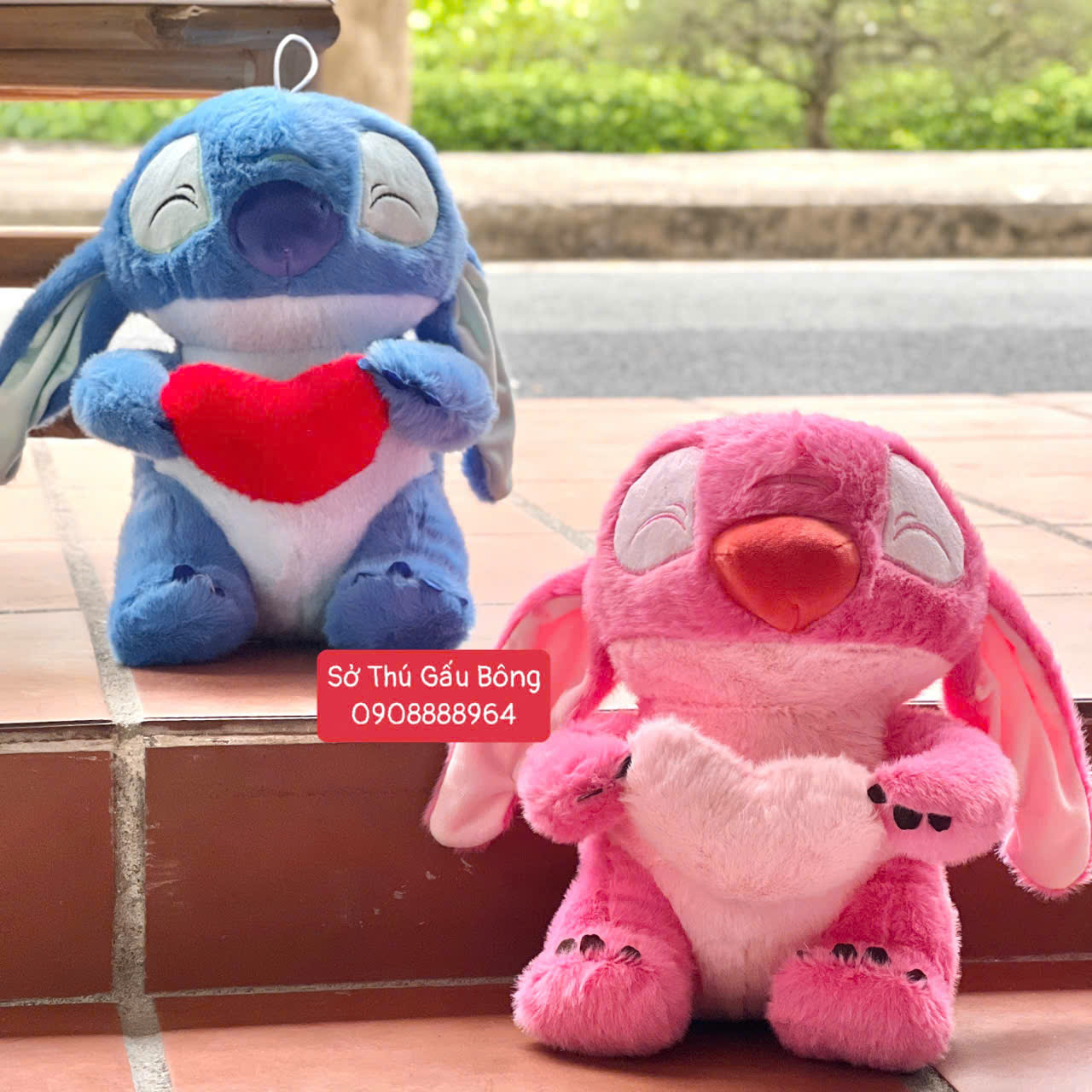 Thú Bông Stitch Ôm Tim