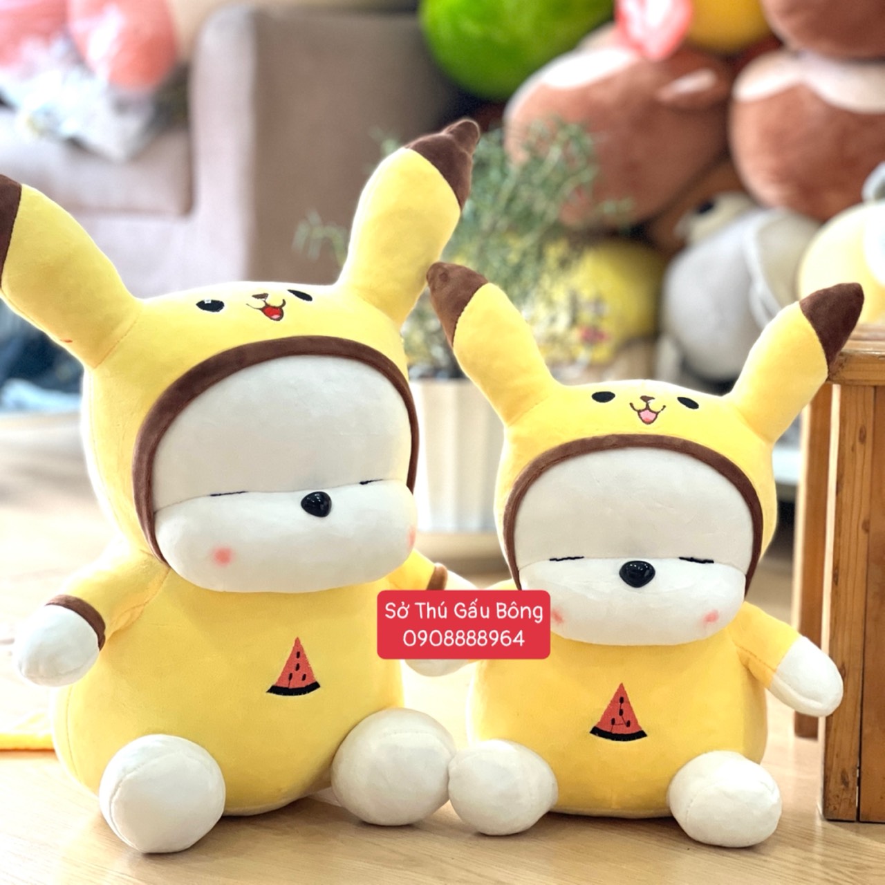 Thỏ Bông Mashimaro Cosplay Pikachu