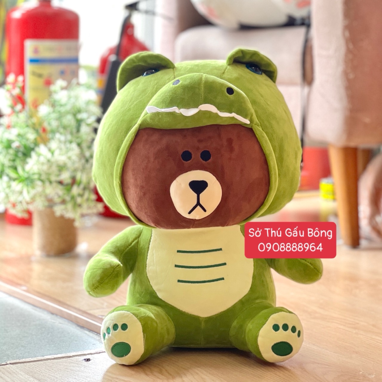 Gấu Brown Cosplay Khủng Long