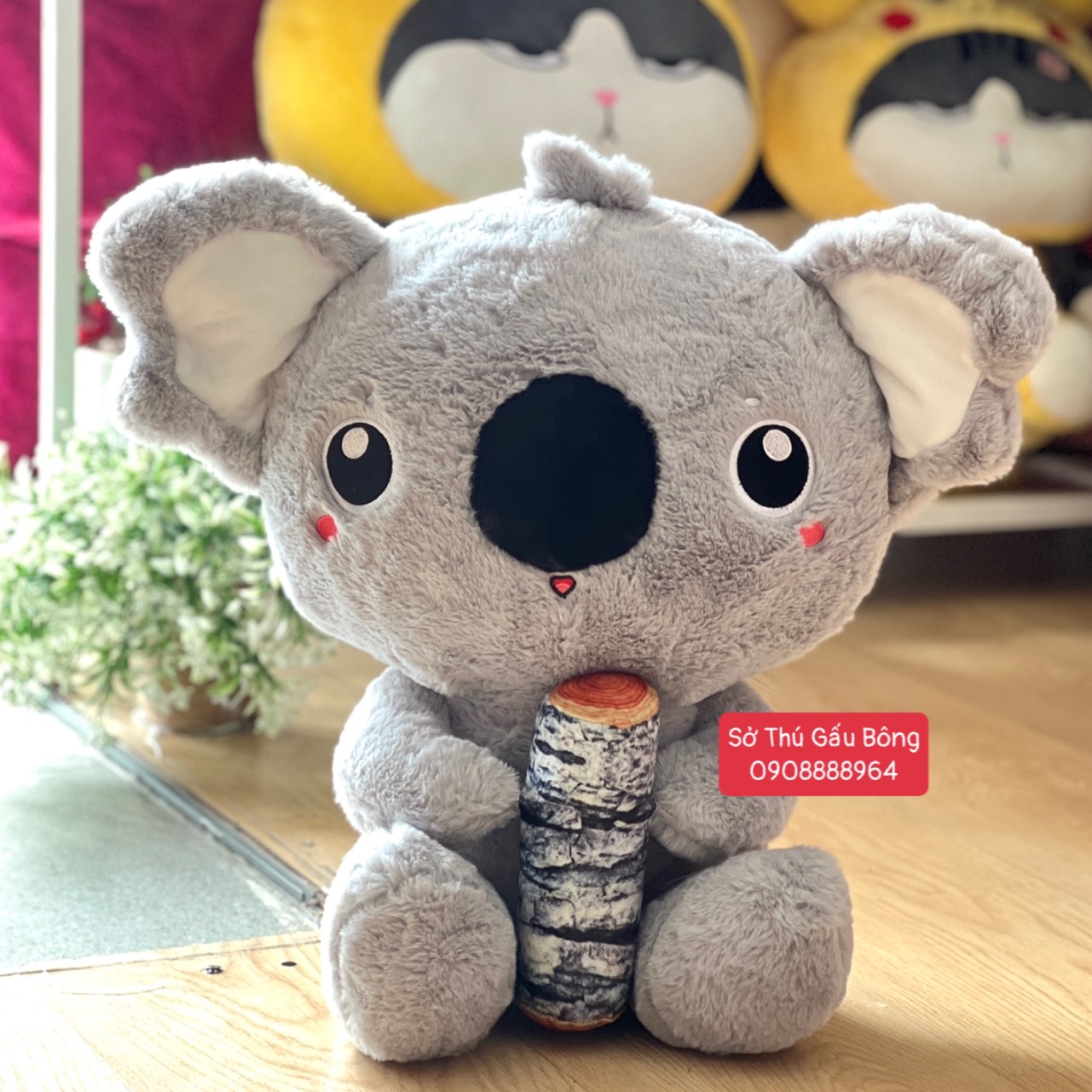 Gấu Bông Koala Ôm Gỗ