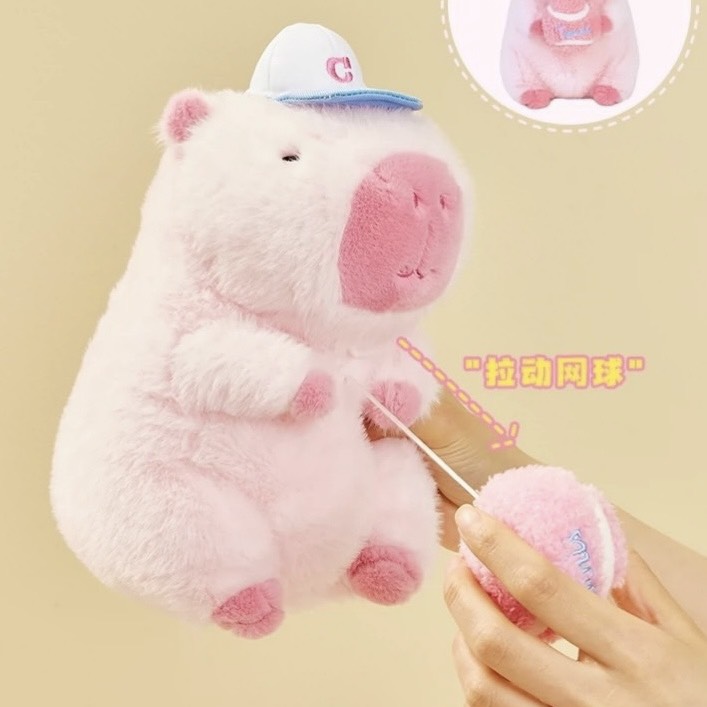 Chuột Bông Capybara Rút Banh Hồng