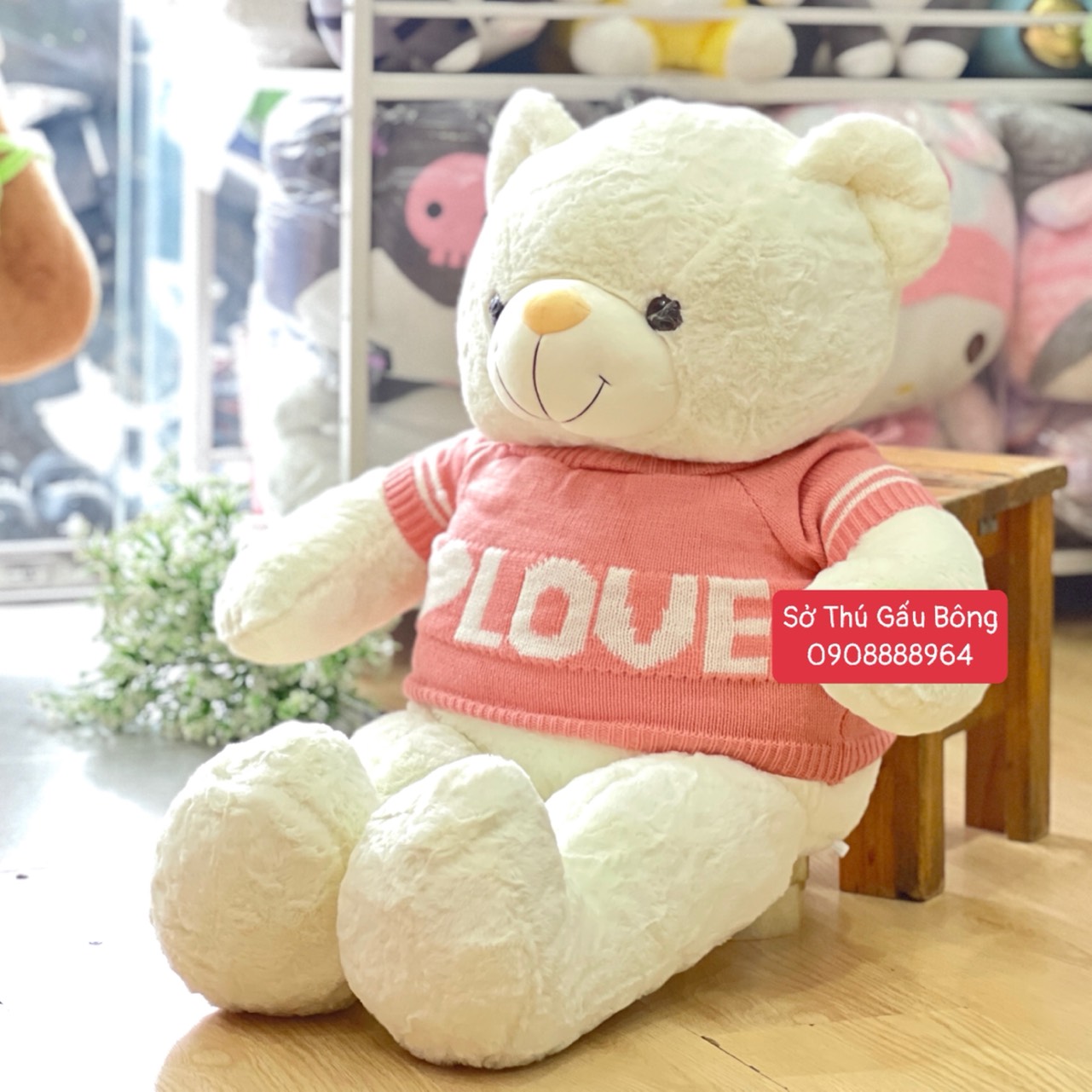 Gấu Bông Áo Len Love