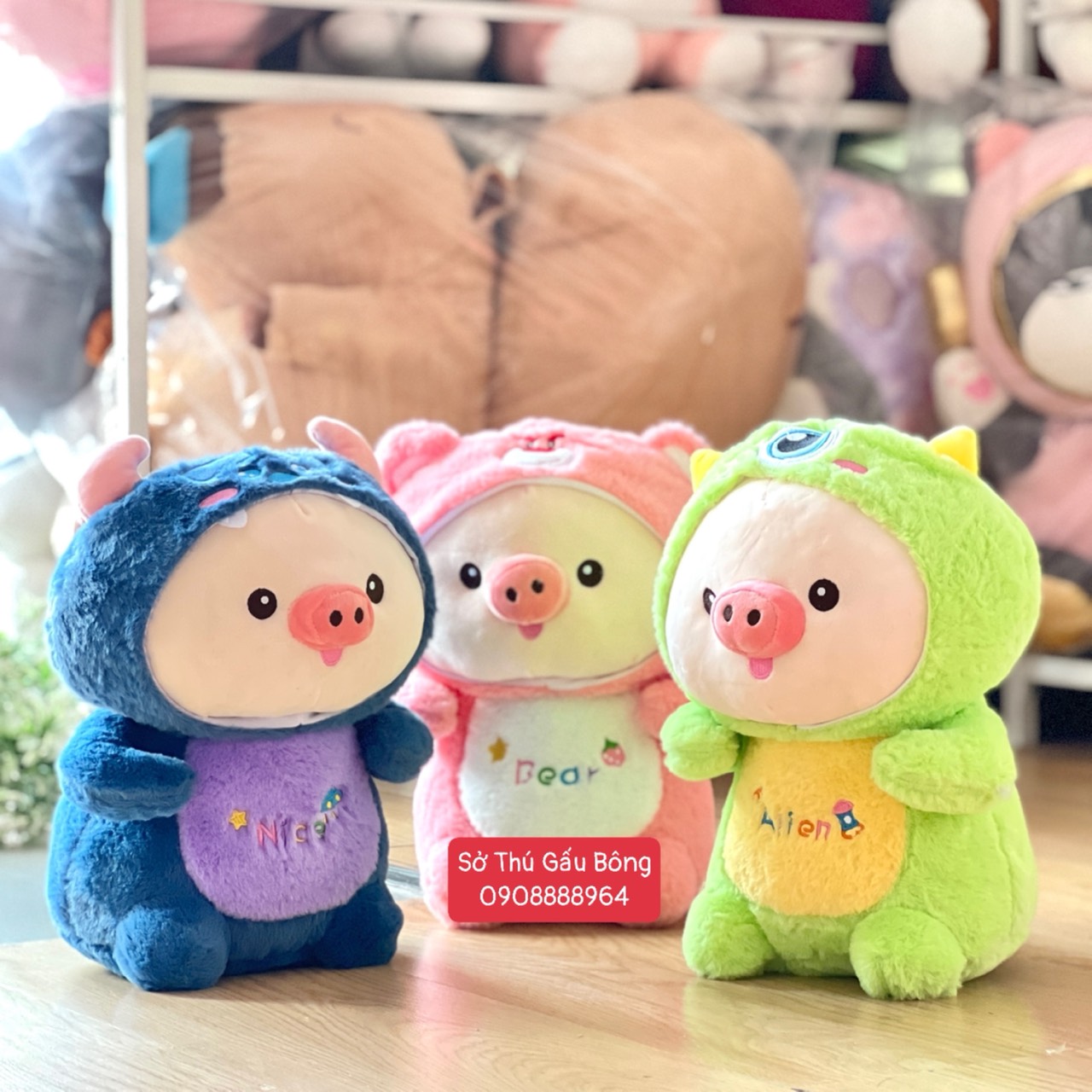 Heo Bông Cosplay Thú Bụng Chữ