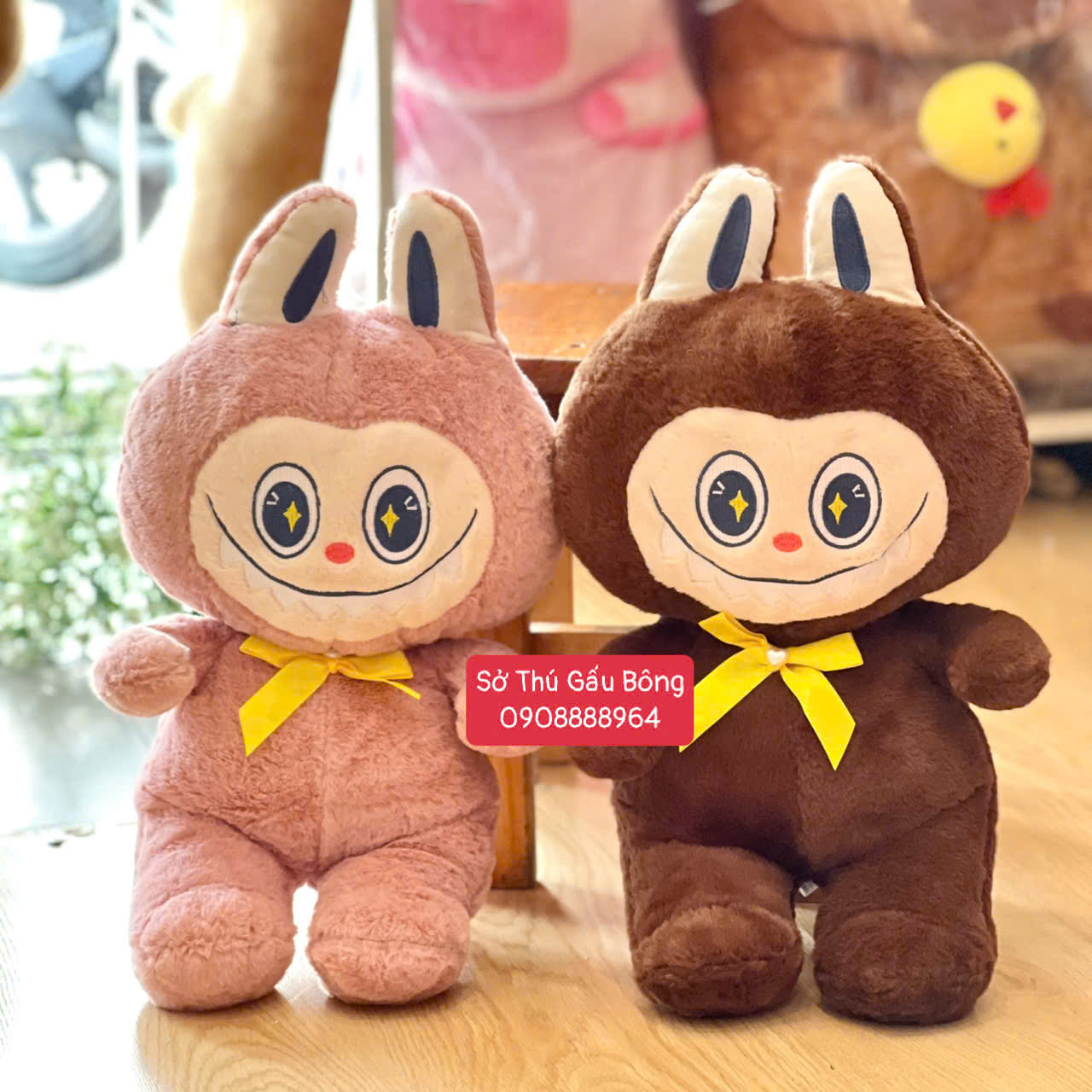 Gấu Bông Labubu Nơ Tim