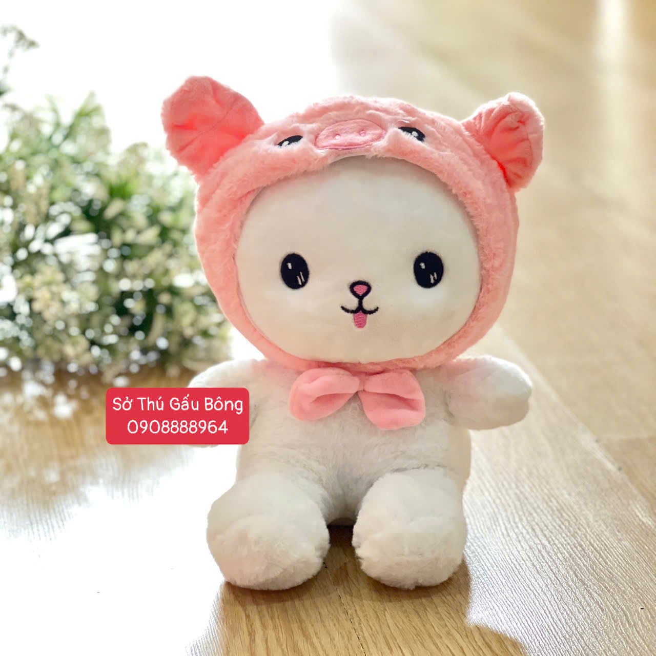 Mèo Bông Đội Nón Heo