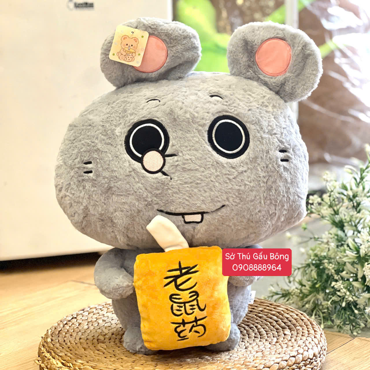 Chuột Bông Ôm Bánh / Phô Mai - Mắt Tròn