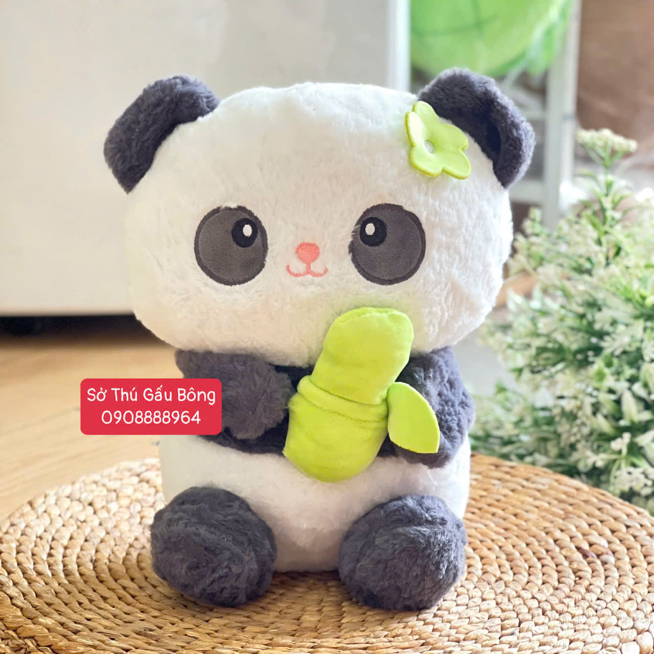 Gấu Trúc Ống Tre Đầu Hoa