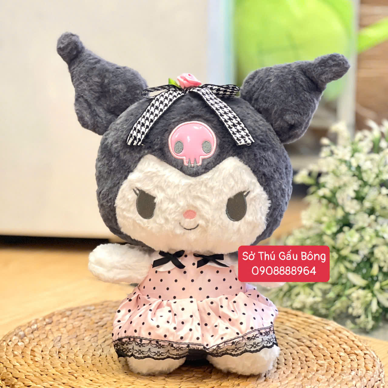 Thỏ Bông Kuromi Đầm Bi