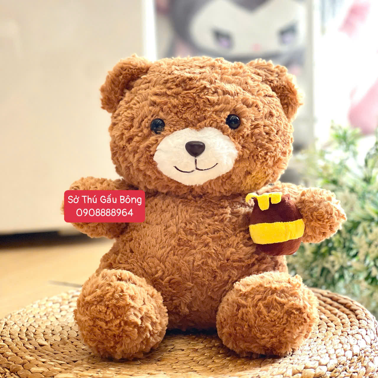 Gấu Bông Ôm Bình Mật