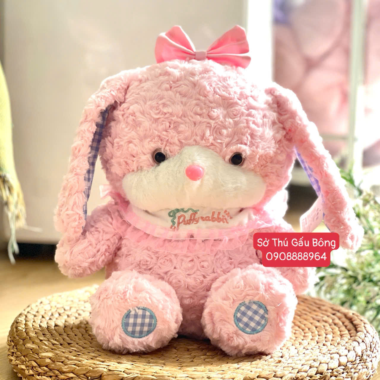Thỏ Bông Choàng Cổ Puffy