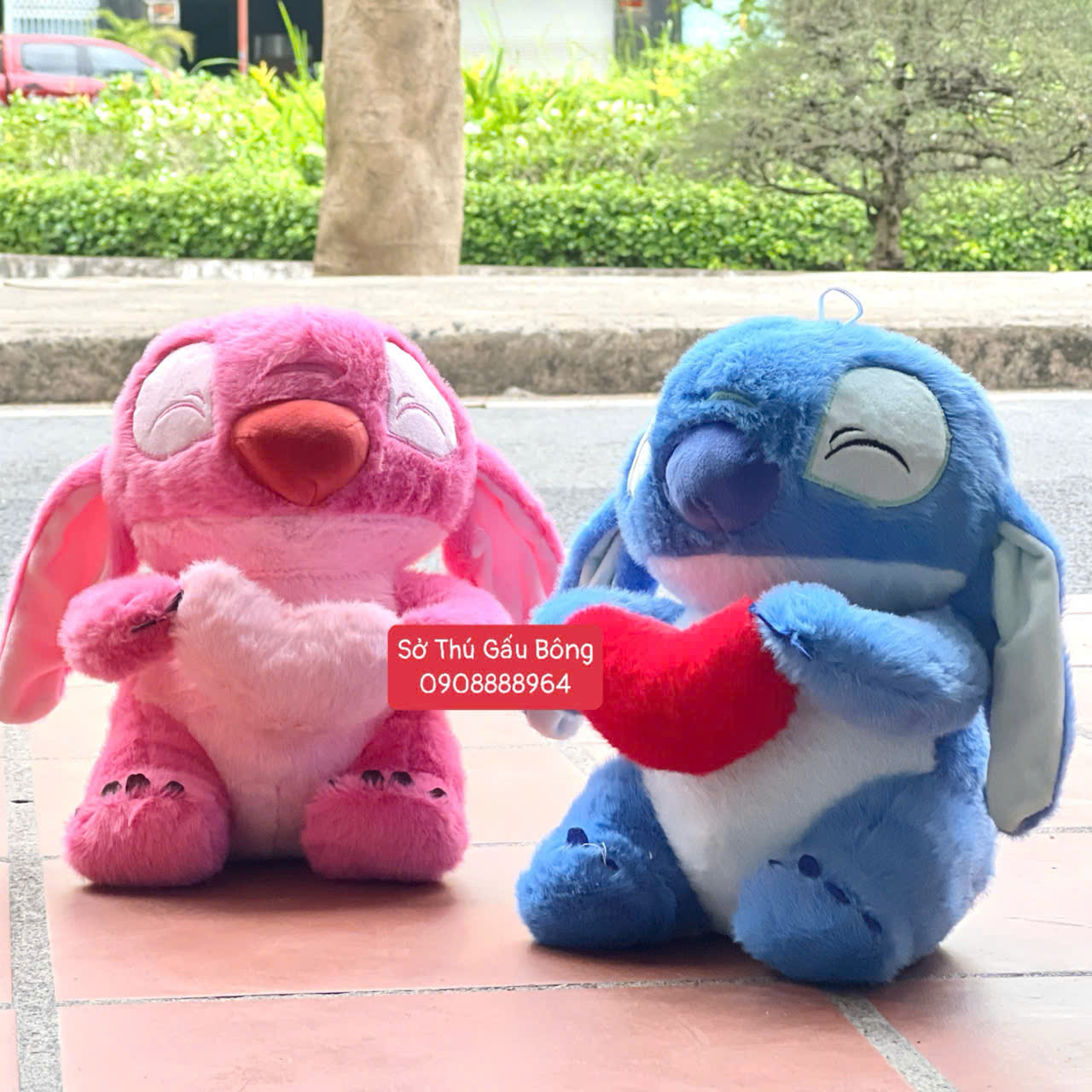 Thú Bông Stitch Ôm Tim